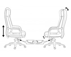 Кресло руководителя Бюрократ _DAO белый кожа крестовина алюминий-foto6