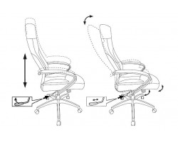 Кресло руководителя Бюрократ CH-608Fabric черный Light-20 крестовина пластик-foto6