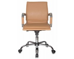 Кресло руководителя Бюрократ Ch-993-Low светло-коричневый эко.кожа низк.спин. крестовина металл хром-foto2