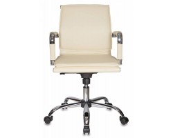 Кресло руководителя Бюрократ Ch-993-Low слоновая кость эко.кожа низк.спин. крестовина металл хром-foto2