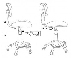Кресло детское Бюрократ CH-299-F розовый сланцы сетка/ткань крестовина пластик подст.для ног-foto6