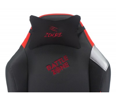 Кресло игровое Zombie HERO BATTLEZONE PRO черный/красный эко.кожа с подголов. крестовина пластик