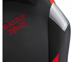 Кресло игровое Zombie HERO BATTLEZONE PRO черный/красный эко.кожа с подголов. крестовина пластик-foto8