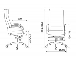 Кресло руководителя Бюрократ T-9927SL черный кожа крестовина металл хром-foto6