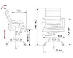 Кресло руководителя Бюрократ CH-883-LOW черный эко.кожа низк.спин. крестовина металл хром-foto5