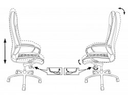 Кресло руководителя Бюрократ _Aura коричневый кожа крестовина алюминий-foto6
