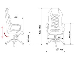 Кресло руководителя Бюрократ _Aura коричневый кожа крестовина алюминий-foto5