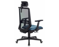 Кресло руководителя Бюрократ EXPERT черный TW-01 сиденье синий 38-415 сетка/ткань с подголов. крестовина пластик-foto4