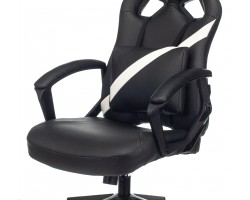 Кресло игровое Zombie DRIVER черный/белый эко.кожа с подголов. крестовина пластик-foto7