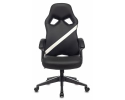Кресло игровое Zombie DRIVER черный/белый эко.кожа с подголов. крестовина пластик-foto12