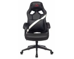 Кресло игровое Zombie DRIVER черный/белый эко.кожа с подголов. крестовина пластик-foto2