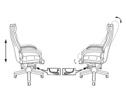 Кресло руководителя Бюрократ T-9927WALNUT светло-коричневый Leather Eichel кожа крестовина металл/дерево-foto6