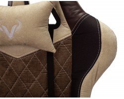 Кресло игровое Zombie VIKING 7 KNIGHT Fabric коричневый/бежевый текстиль/эко.кожа с подголов. крестовина металл-foto10