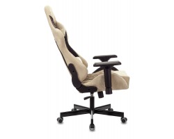 Кресло игровое Zombie VIKING 7 KNIGHT Fabric коричневый/бежевый текстиль/эко.кожа с подголов. крестовина металл-foto5