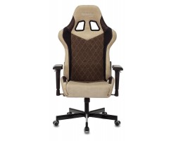 Кресло игровое Zombie VIKING 7 KNIGHT Fabric коричневый/бежевый текстиль/эко.кожа с подголов. крестовина металл-foto13