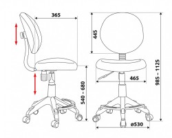 Кресло детское Бюрократ KD-W6-F голубой аквариум крестовина пластик подст.для ног пластик белый-foto5