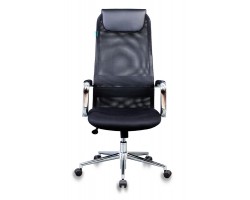 Кресло руководителя Бюрократ KB-9N черный TW-01 TW-11 сетка/ткань с подголов. крестовина металл хром-foto2