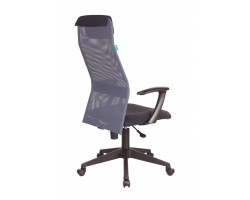 Кресло руководителя Бюрократ KB-8N темно-серый TW-04 TW-12 сетка/ткань с подголов. крестовина пластик-foto4