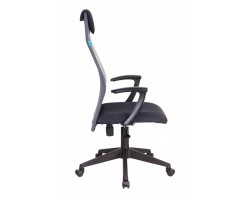 Кресло руководителя Бюрократ KB-8N темно-серый TW-04 TW-12 сетка/ткань с подголов. крестовина пластик-foto3