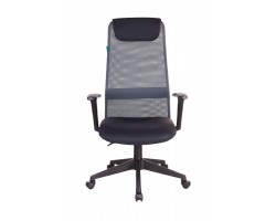 Кресло руководителя Бюрократ KB-8N темно-серый TW-04 TW-12 сетка/ткань с подголов. крестовина пластик-foto2