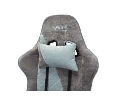 Кресло игровое Zombie VIKING X Fabric серо-голубой с подголов. крестовина пластик-foto9