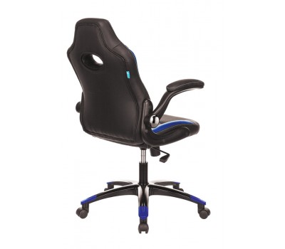 Кресло игровое Zombie VIKING-1N черный/синий эко.кожа крестовина пластик
