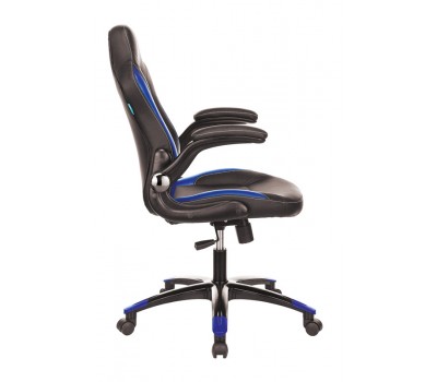 Кресло игровое Zombie VIKING-1N черный/синий эко.кожа крестовина пластик