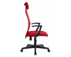 Кресло руководителя Бюрократ KB-8 красный TW-35N TW-97N сетка/ткань с подголов. крестовина пластик-foto3