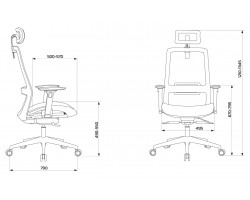 Кресло руководителя Бюрократ 821 черный сетка с подголов. крестовина алюминий-foto11