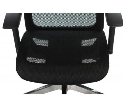 Кресло руководителя Бюрократ 821 черный сетка с подголов. крестовина алюминий