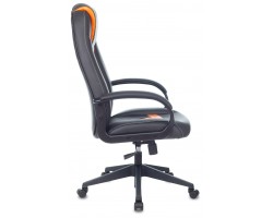 Кресло игровое Zombie 8 черный/оранжевый эко.кожа крестовина пластик-foto3