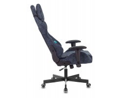 Кресло игровое Zombie VIKING KNIGHT Fabric синий Light-27 с подголов. крестовина металл-foto5