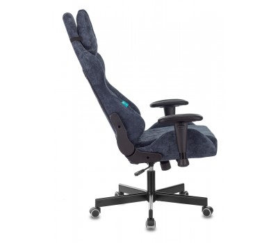 Кресло игровое Zombie VIKING KNIGHT Fabric синий Light-27 с подголов. крестовина металл