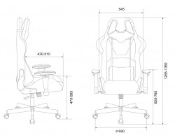 Кресло игровое Zombie VIKING KNIGHT Fabric синий Light-27 с подголов. крестовина металл-foto19
