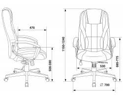 Кресло игровое Zombie 9 черный/салатовый текстиль/эко.кожа крестовина пластик-foto9