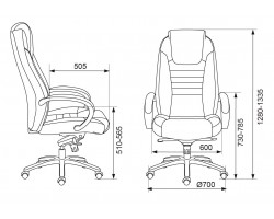 Кресло руководителя Бюрократ T-9923SL черный кожа крестовина металл хром-foto7