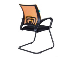 Кресло Бюрократ CH-695N-AV оранжевый TW-38-3 сиденье черный TW-11 полозья металл черный-foto4