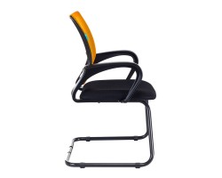 Кресло Бюрократ CH-695N-AV оранжевый TW-38-3 сиденье черный TW-11 полозья металл черный-foto3