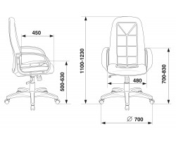 Кресло руководителя Бюрократ CH 727 черный крестовина пластик-foto11