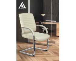 Кресло Бюрократ T-8010N-LOW-V черный Leather Black эко.кожа низк.спин. полозья металл хром-foto5