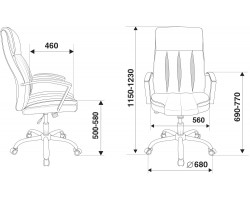 Кресло руководителя Бюрократ T-8000SL черный эко.кожа крестовина металл хром-foto6