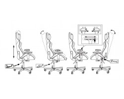 Кресло игровое Zombie VIKING 7 KNIGHT Fabric голубой текстиль/эко.кожа с подголов. крестовина металл-foto19