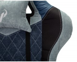 Кресло игровое Zombie VIKING 7 KNIGHT Fabric голубой текстиль/эко.кожа с подголов. крестовина металл-foto8