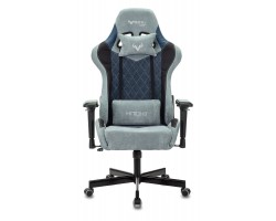 Кресло игровое Zombie VIKING 7 KNIGHT Fabric голубой текстиль/эко.кожа с подголов. крестовина металл-foto2