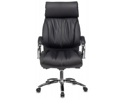 Кресло руководителя Бюрократ T-9904NSL черный кожа с подголов. крестовина металл хром-foto2