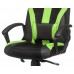 Кресло игровое Zombie VIKING-9 черный/салатовый текстиль/эко.кожа крестовина пластик