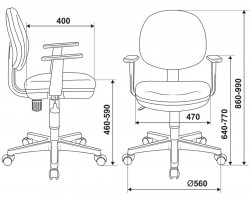 Кресло детское Бюрократ CH-W356AXSN темно-синий 15-10 крестовина пластик пластик белый-foto7