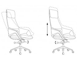 Кресло руководителя Бюрократ _DAO-2 бежевый кожа с подголов. крестовина алюминий-foto6