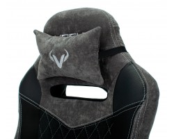 Кресло игровое Zombie VIKING 6 KNIGHT Fabric серый/черный с подголов. крестовина металл-foto9