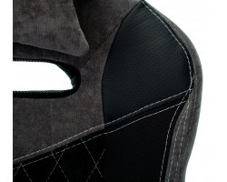 Кресло игровое Zombie VIKING 6 KNIGHT Fabric серый/черный с подголов. крестовина металл-foto8